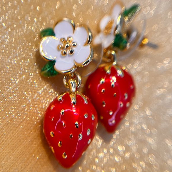 Kate Spade Picnic Perfect Strawberry Drop Earrings - Picture 6 of 10